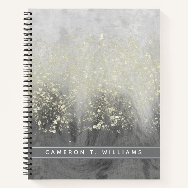 Add Your Name | Glitter Swirl Notebook (Front)