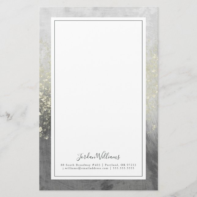 Add Your Name | Glitter Swirl Stationery (Front)