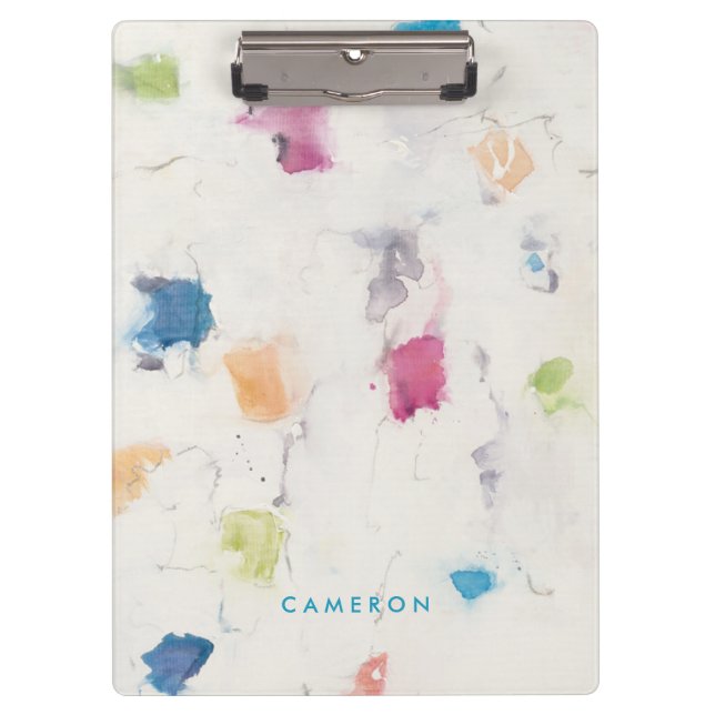 Add Your Name | Glitterati I Abstract Print Clipboard (Front)