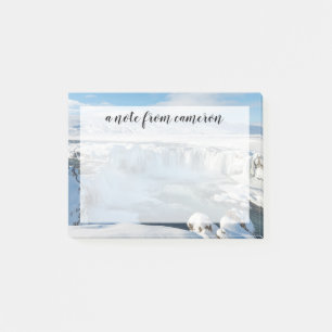 Add Your Name Godafoss Waterfall Landscape Post-it Notes