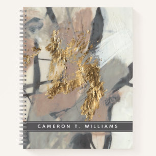 Add Your Name   Golden Blush Notebook