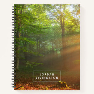Add Your Name   Golden Moment of Light Notebook