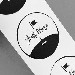 Add Your Name Golf Classic Round Sticker