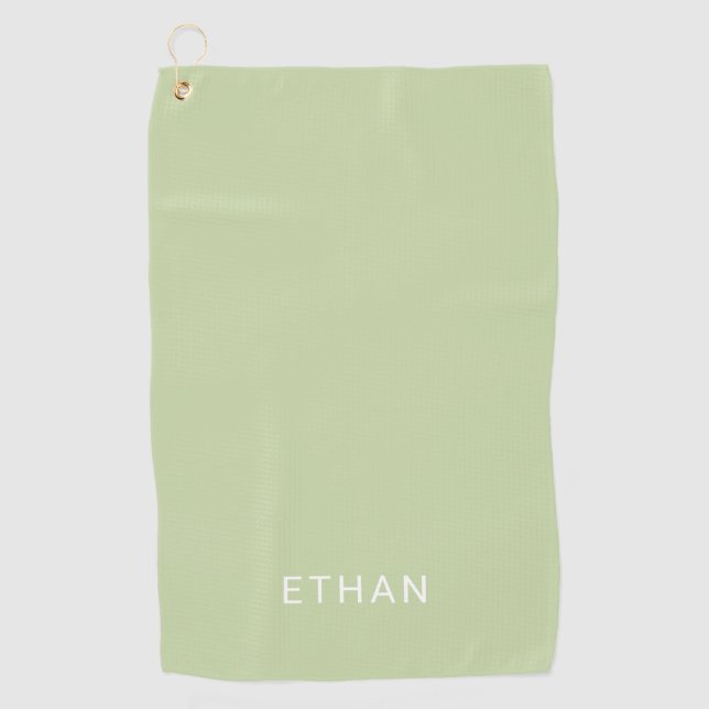 Add Your Name | Green Golf Towel (Front)