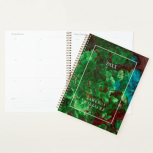 Add Your Name Green Laced Shattuckite Planner