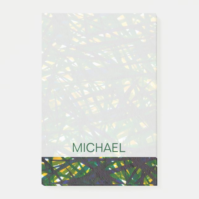 Add Your Name | Green Thicket II Post-it Notes (Front)