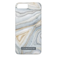 Add Your Name | Grey Marbled Abstract Design