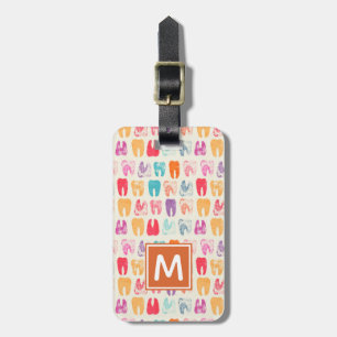Add Your Name Grunge Tooth Pattern Luggage Tag