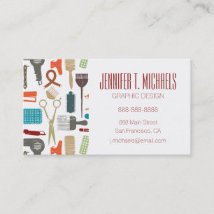 Add Your Name Hair Care Pattern Business Card