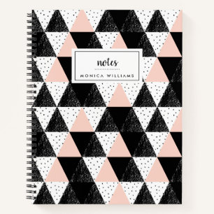 Add Your Name Hand Drawn Triangle Geometric Notebook