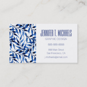 Add Your Name Hand Painted Watercolor Ink Business Card