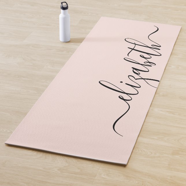 Add Your Name | Handwriting Blush Pink Yoga Mat (In Situ)