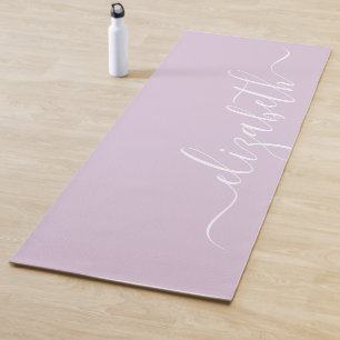 Add Your Name   Handwriting Pastel Purple Yoga Mat