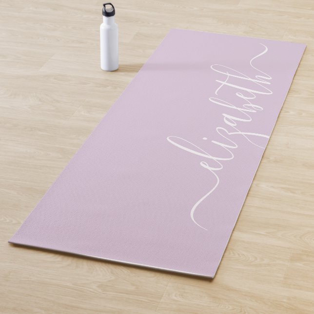 Add Your Name | Handwriting Pastel Purple Yoga Mat (In Situ)