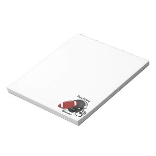 Add your name Happy Birthday Football Notepad
