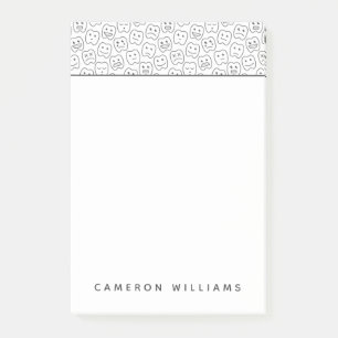 Add Your Name Happy Teeth Pattern Post-it Notes