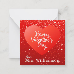 Add Your Name Happy Valentine's Day Polka Dots Card