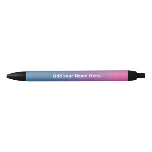 Add your Name Here Black Trim Pen, Black Ink Pen