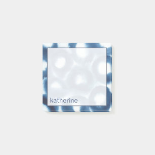 Add Your Name Indigio Watercolor Print Circles Post-it Notes