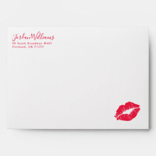 Add Your Name   Lipstick Kiss Envelope