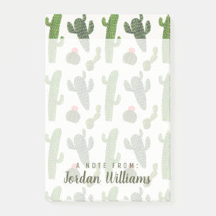 Add Your Name Llamarama Collection Cute Cactus Post-it Notes