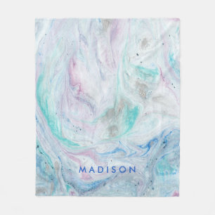 Add Your Name Marble I Fleece Blanket