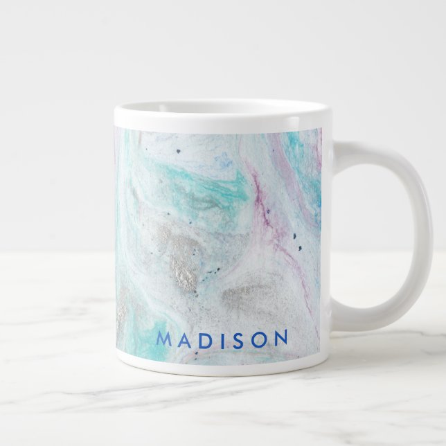 Add Your Name | Marble I Large Coffee Mug (Right)