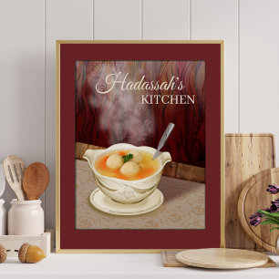 Add Your Name Matzah Ball Soup Kitchen Art Print