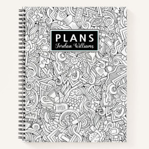 Add Your Name   Medical B&W Pattern Notebook