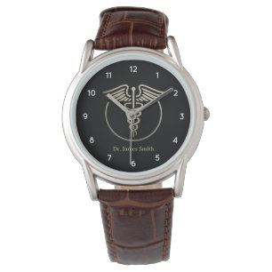 Add Your Name Medical Symbol Doctor Custom Watch