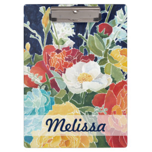 Add Your Name   Midnight Florals I Clipboard