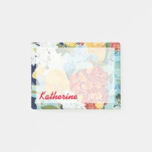 Add Your Name Midnight Florals II Post-it Notes