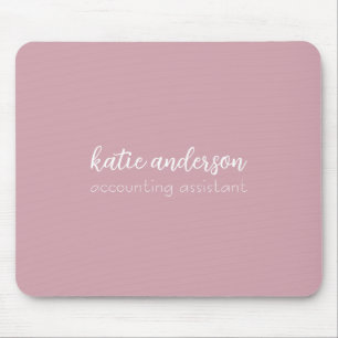 Add Your Name Minimal Monogram New Job Position Mo Mouse Mat