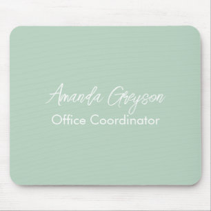 Add Your Name Minimal Monogram New Job Position Mo Mouse Mat