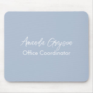 Add Your Name Minimal Monogram New Job Position Mo Mouse Mat