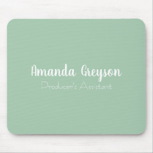 Add Your Name Minimal Monogram New Job Position Mouse Mat