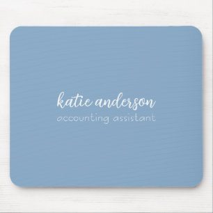 Add Your Name Minimal Monogram New Job Position Mouse Mat