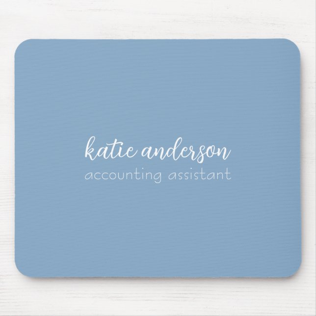 Add Your Name Minimal Monogram New Job Position Mouse Mat (Front)