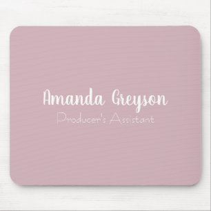 Add Your Name Minimal Monogram New Job Position Mouse Mat