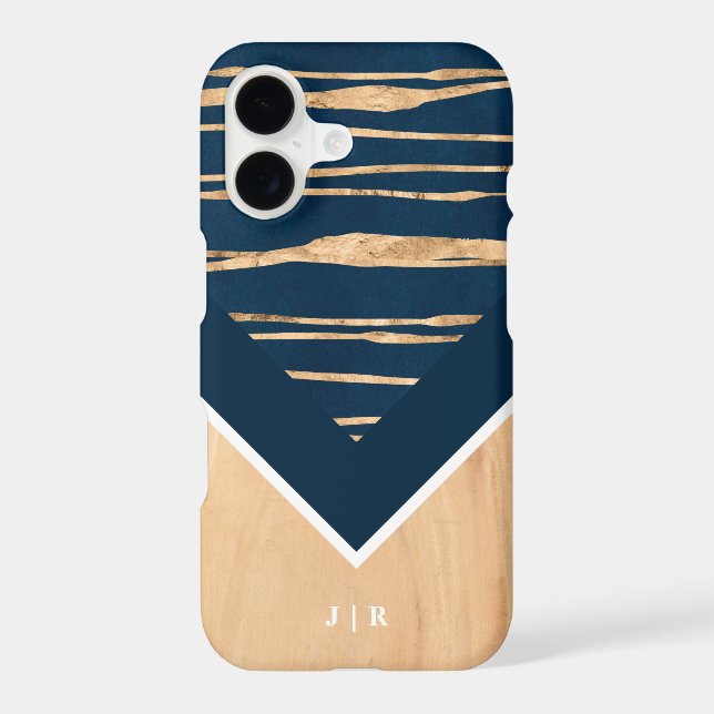 Add Your Name | Modern Marble Pattern & Wood (Back)