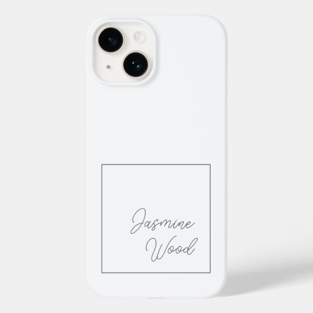 Add Your Name Modern Minimalist Script Case-Mate iPhone Case (Back)