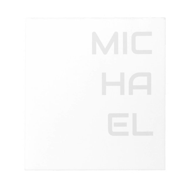 Add Your Name Modern Plain Notepad (Front)