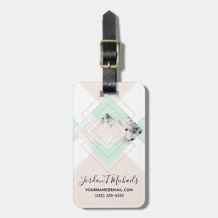 Add Your Name Modern Style Geometric Design Luggage Tag