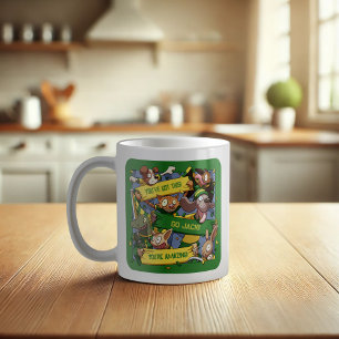Add Your Name Motivational Animal Fans Cartoon Coffee Mug
