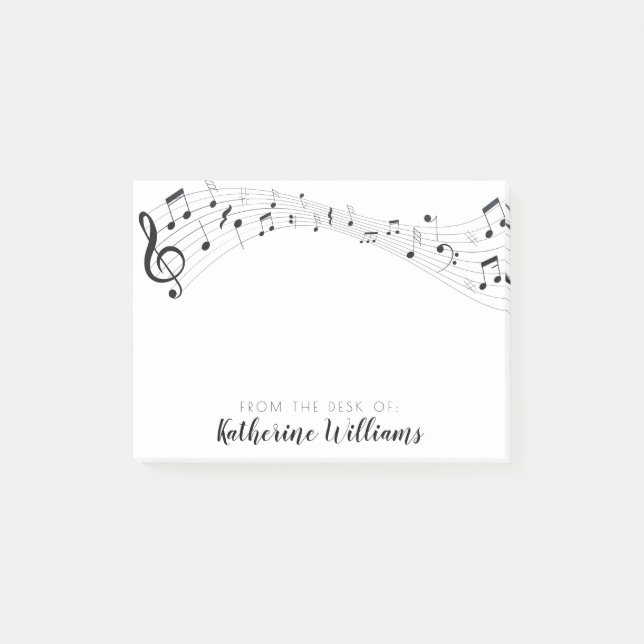 Add Your Name | Musical Flow of Notes (Front)