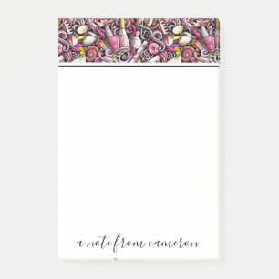 Add Your Name Nail Studio Pattern Post-it Notes