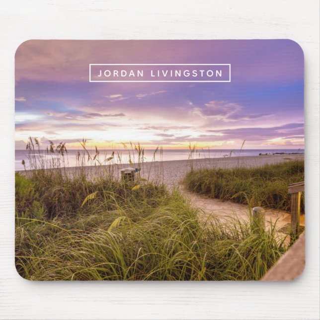 Add Your Name | Naples Beach Florida Mouse Mat (Front)