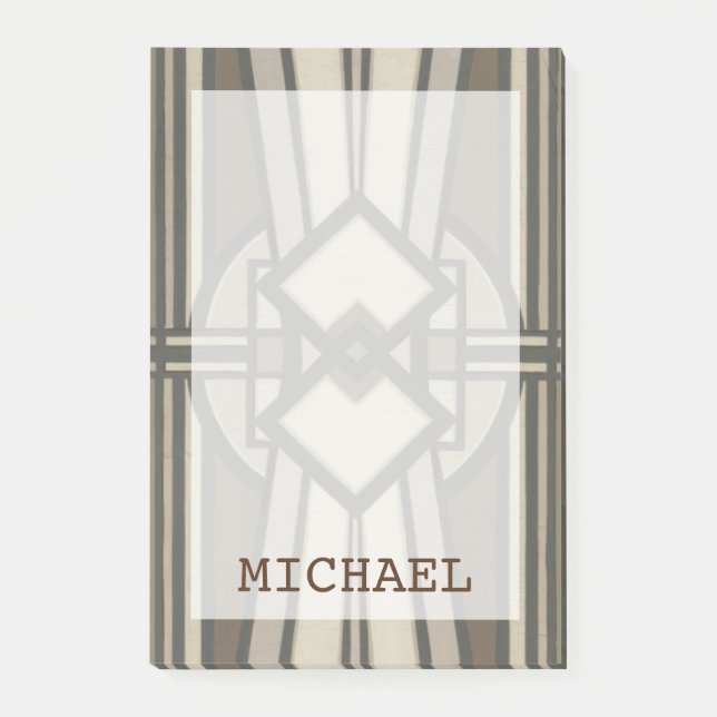 Add Your Name | Neutral Deco Panel I Post-it Notes (Front)