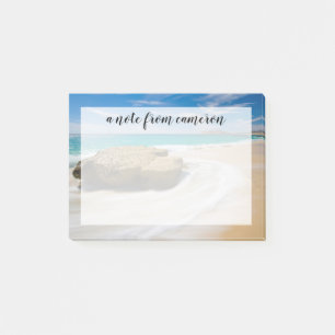 Add Your Name Ocean Tide Swirls On The Beach Post-it Notes