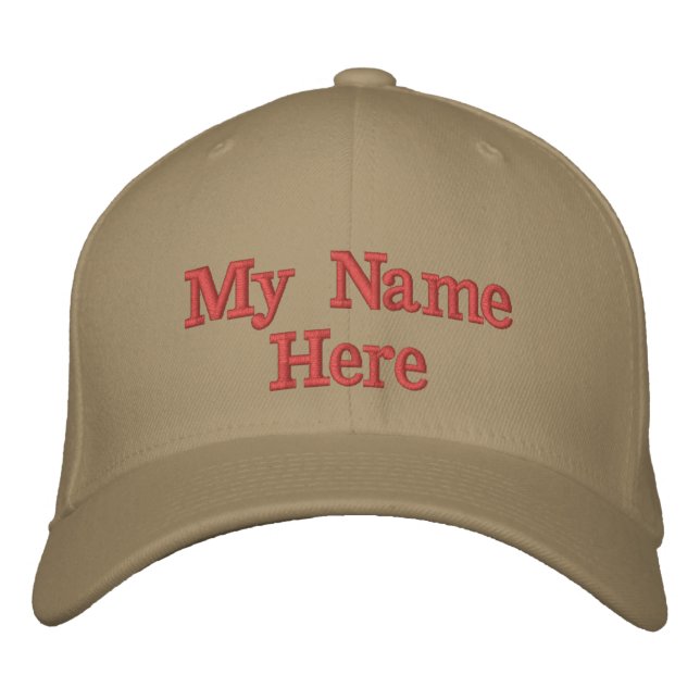Add Your Name or Text Choose Thread Colour Embroidered Hat (Front)